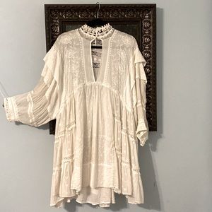 Gorgeous Victorian Free People Mini/ Late Summer+Fall Wedding/Reception Dress